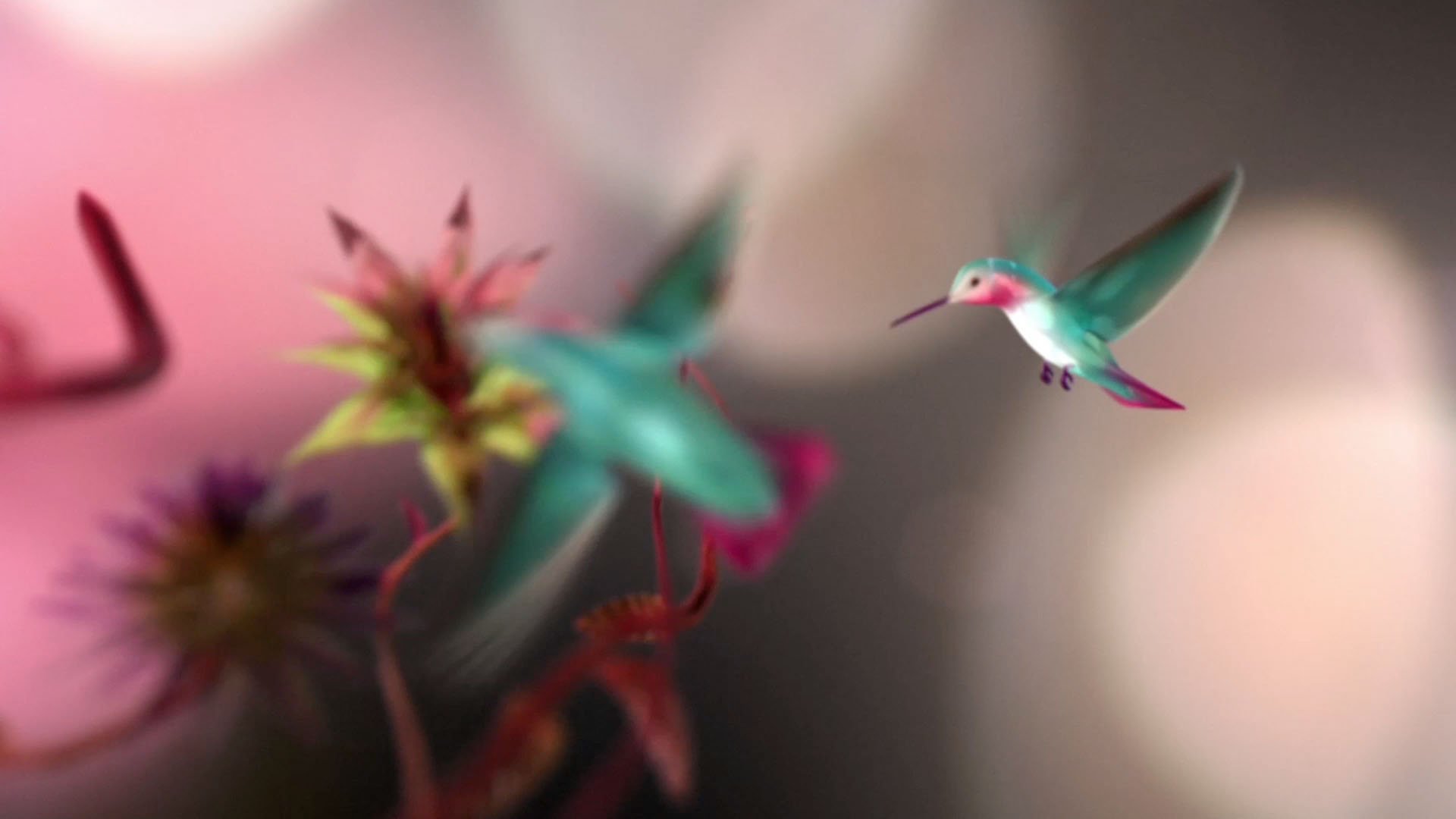 non-photoreal hummingbird reference
